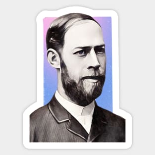 German Physicist Heinrich Hertz illustration Sticker